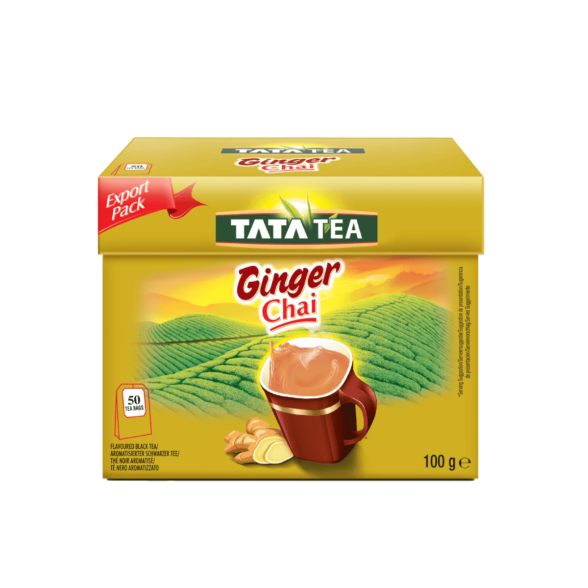 Asiatischer Ingwer Chai - TATA Tea, 100g, 50 Teebeutel, asiatische Lebensmittel.