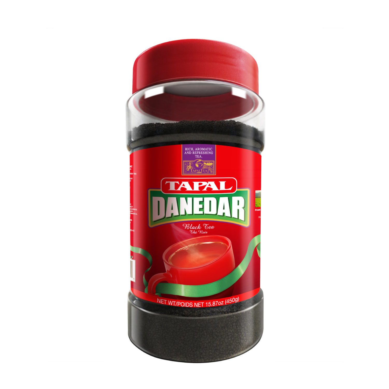 Asiatischer Black Tea Danedar in Glasflasche, ideal für asiatische Gerichte.
