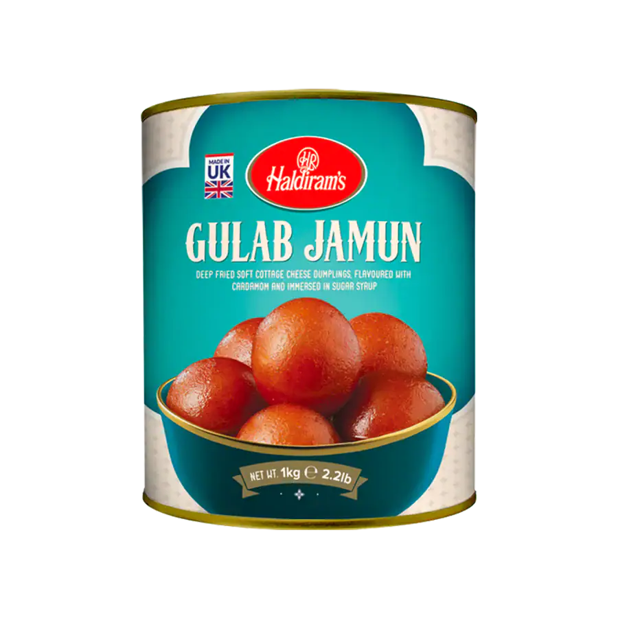 Asiatischer Gulab Jamun in Dose, 1kg, für asiatische Lebensmittel Online-Shop.