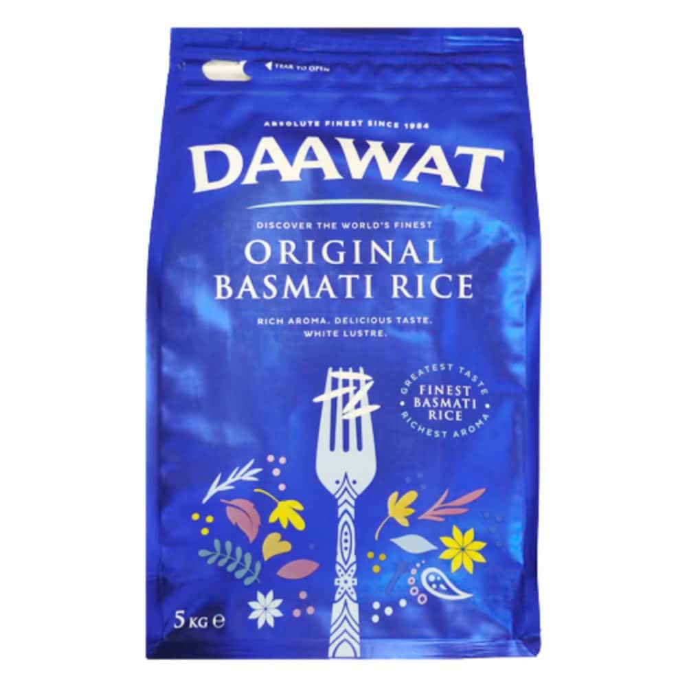 Asiatischer Basmati-Reis im Online-Shop, 5kg Packung, hochwertig und aromatisch.