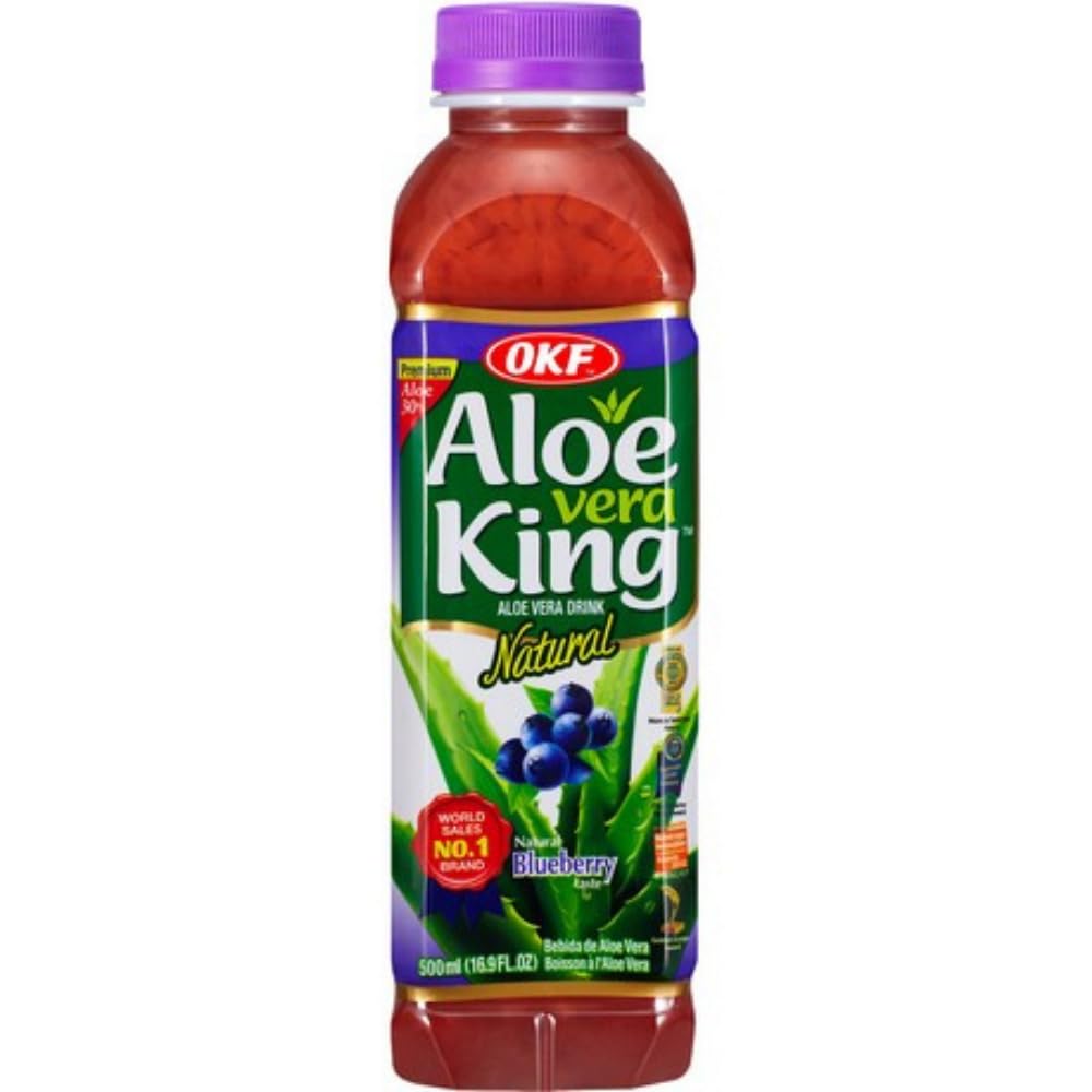 Asiatische Lebensmittel Online-Shop, Aloe Vera Drink mit Blaubeere, 500ml.