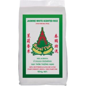 Asiatischer Reis Jasmine White Scented Rice 18kg.