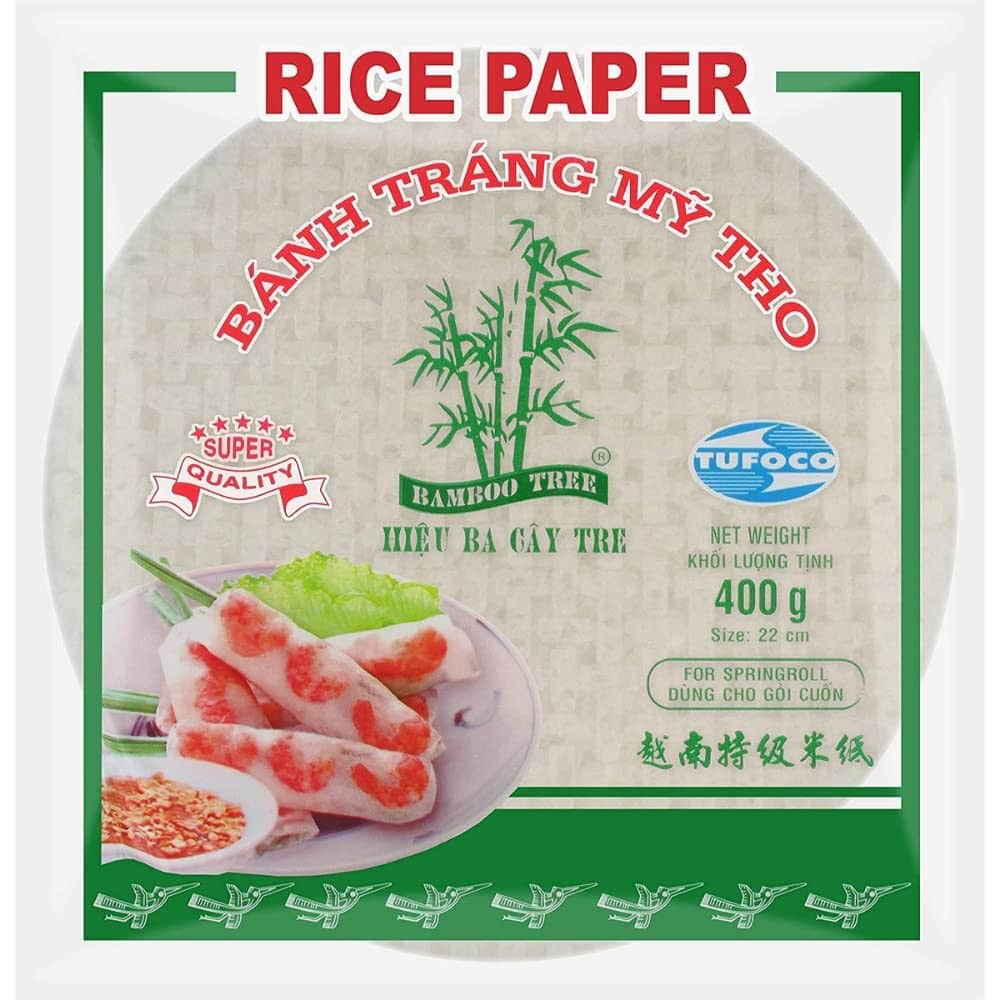 Reispapier für Frühlingsrollen im asiatischen Lebensmittel Online-Shop.