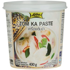 Lobo Tom Ka Paste 400g, asiatische Gewürzpaste für Suppen und Currys.