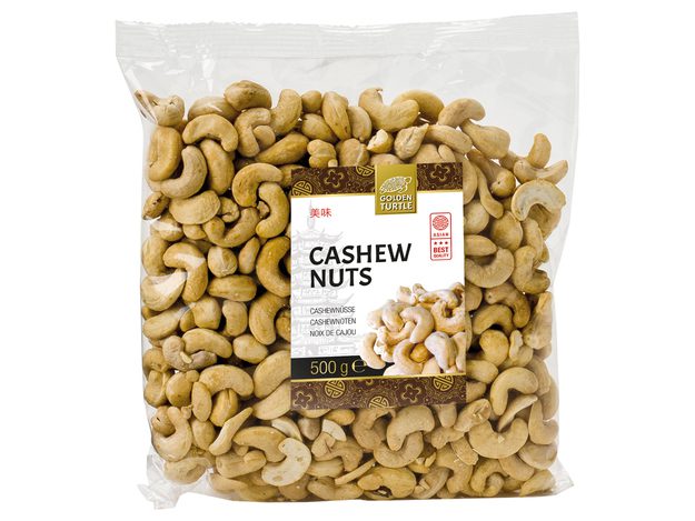 Geröstete Cashewkerne im 500g Beutel, asiatische Lebensmittel Online-Shop.