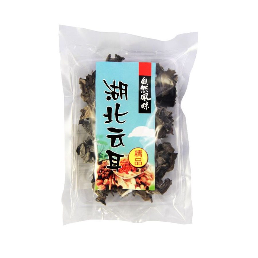 Asiatische Lebensmittel Online-Shop, getrocknete Pilze in Verpackung.