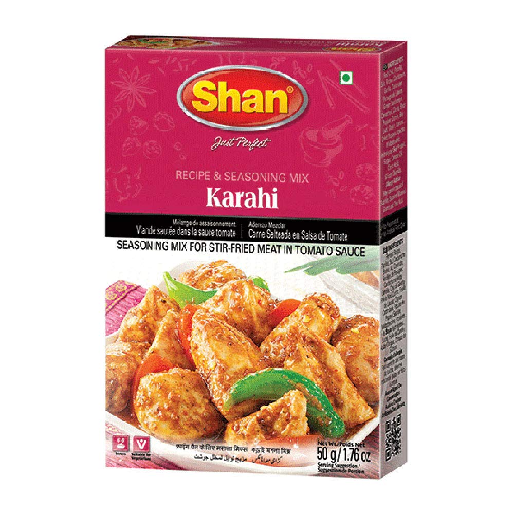 Asiatische Lebensmittel Online-Shop, Shan Karahi Gewürz, 50g, für authentische Gerichte.