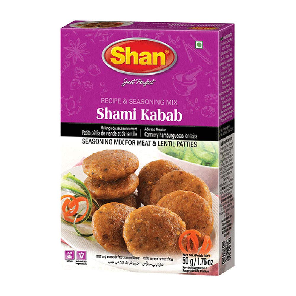 Asiatischer Lebensmittel Online-Shop, Shan Shami Kabab Gewürzmischung, 50g.