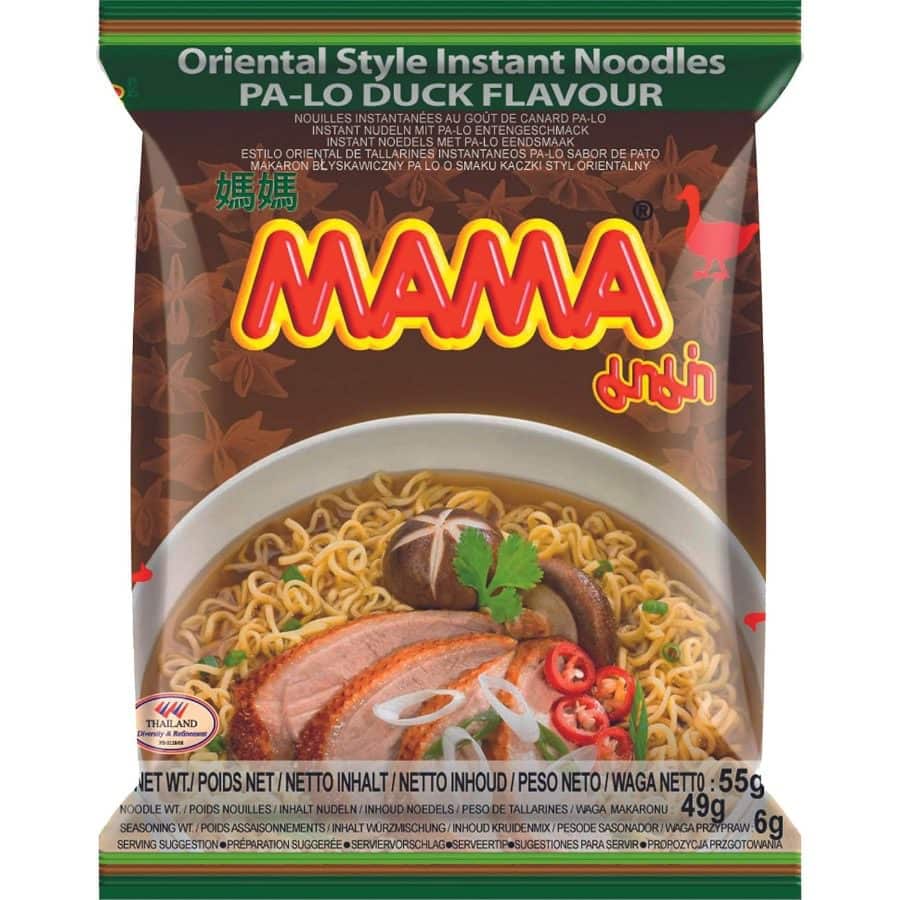 Asiatische Lebensmittel Online-Shop, MAMA Instant Nudeln mit Entengeschmack, 55g.