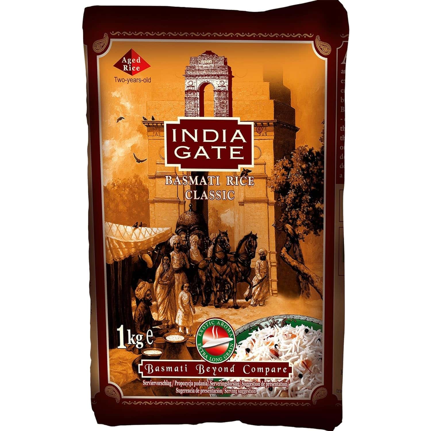 Asiatische Lebensmittel Online-Shop, Basmati Reis, India Gate, 1 kg.