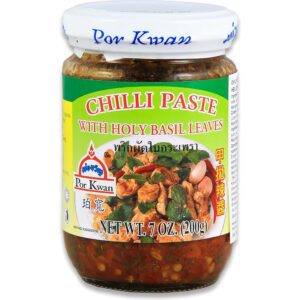 Asiatischer Lebensmittelladen, Chilli Paste mit Holy Basil Leaves, 200g.