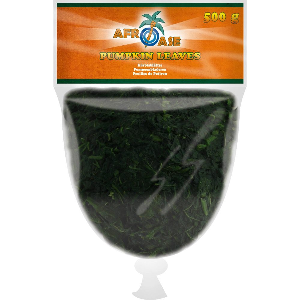 Asiatische Kürbisblätter im 500g Beutel, asiatischer Lebensmittel Online-Shop.