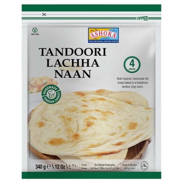 Asiatischer Lebensmittel Online-Shop, Tandoori Naan, handgemacht, 340g, indischer Geschmack.