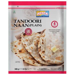 Asiatischer Tandoori Naan, traditionell gebacken, 340g, asiatische Lebensmittel Online-Shop.