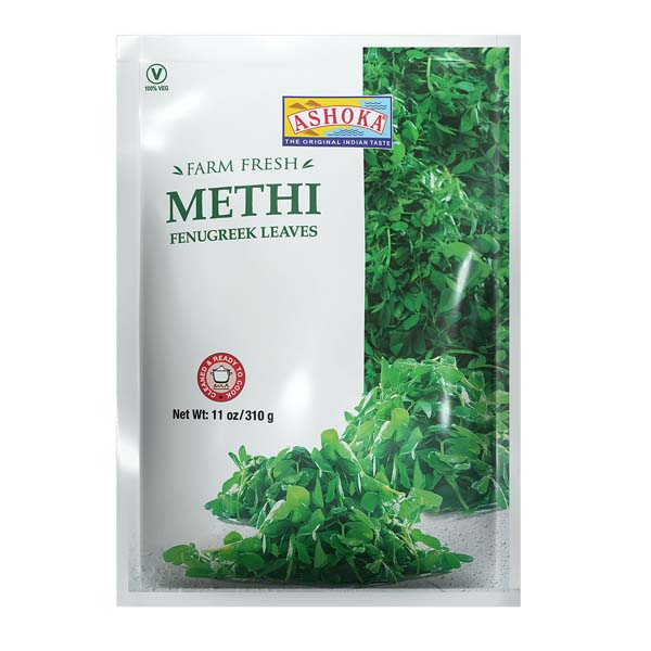 Asiatischer Methi-Blätter, Fenugreek Leaves, asiatische Gewürze, indische Küche.