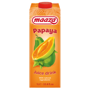 Maaza Papayasaft, asiatischer Fruchtsaft, 1L, natürlicher Geschmack.