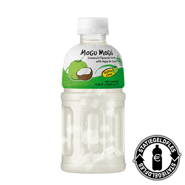 Mogu Mogu Kokosnuss Getränk, asiatische Lebensmittel, 320ml Flasche.