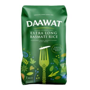 Asiatischer Basmati Reis im Online-Shop, 1 kg Packung, hochwertig und aromatisch.
