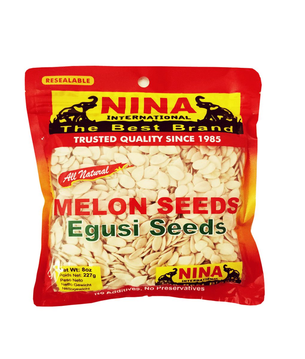 Asiatischer Lebensmittel Online-Shop, Egusi Samen in Verpackung.