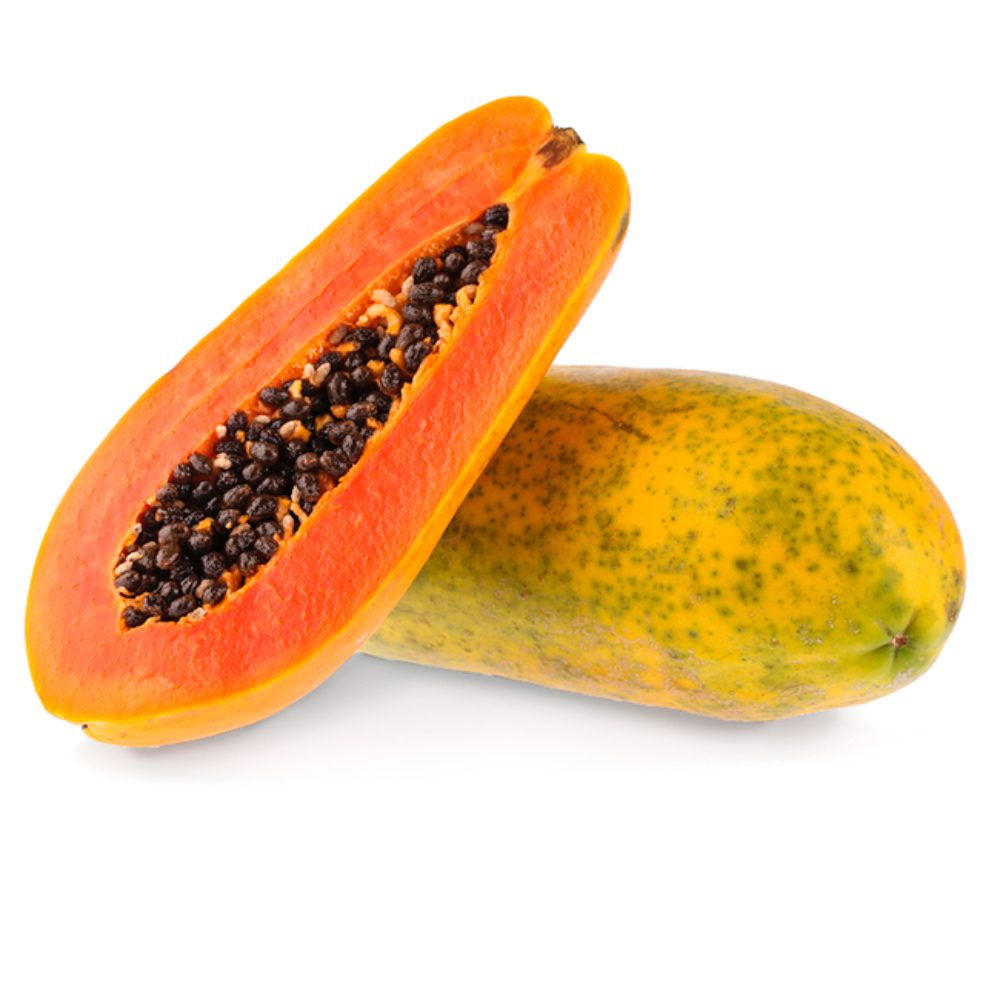 Reife Papaya, frisch und saftig, im asiatischen Lebensmittel Online-Shop.