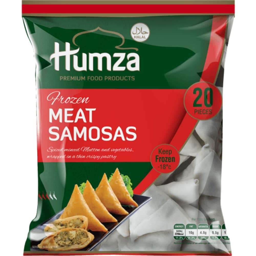 Asiatische Lebensmittel Online-Shop, HUMZA Fleisch Samosa, 20 Stück, gefroren, halal.