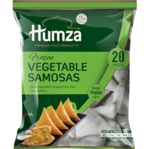 Asiatische Lebensmittel Online-Shop, HUMZA Gemüse-Samosa, 20 Stück, tiefgefroren.