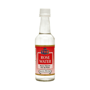 Rosenwasser im kleinen Fläschchen, asiatischer Lebensmittel Online-Shop.