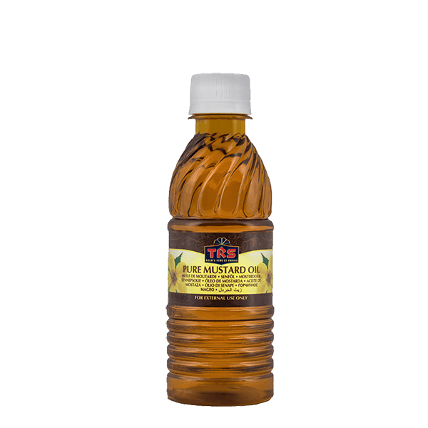 Reines Senföl in kleiner Flasche, asiatischer Lebensmittel Online-Shop.