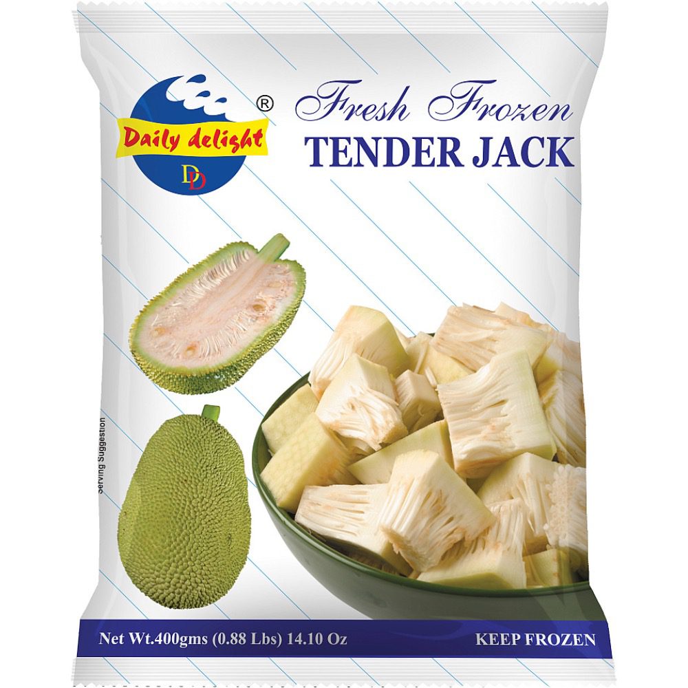 Asiatischer Lebensmittelladen - Tender Jack, gefrorene Jackfruchtstücke in Packung.