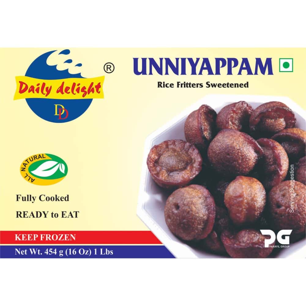 Asiatische Lebensmittel Online-Shop, Unniyyappam 454g, süße Reisbällchen, gefroren, fertig zum Verze.