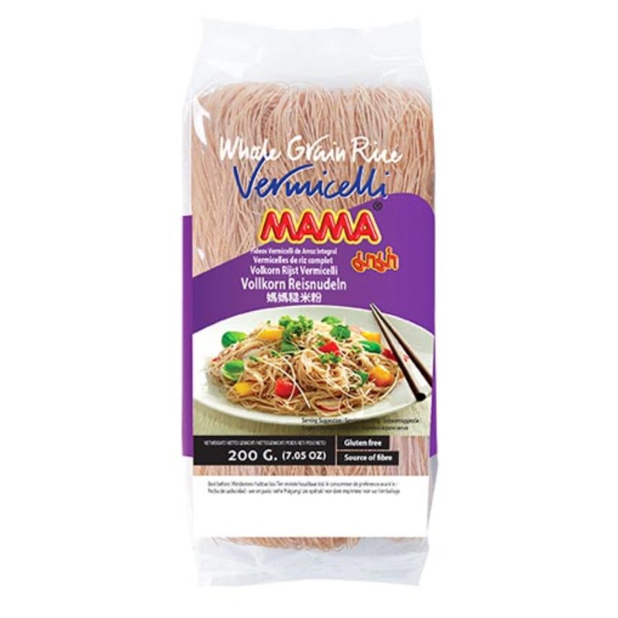Asiatische Lebensmittel Online-Shop, MAMA Vollkornnudeln 200g, glutenfrei, Vollkorn, asiatische Nudn.