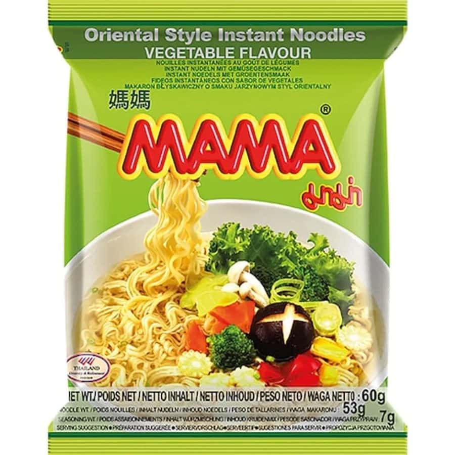 Asiatische Instant-Gemüsesuppe, vegetarisch, 60g, asiatischer Geschmack.