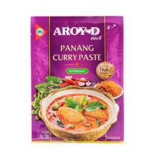 Asiatische Lebensmittel Online-Shop, Panang Currypaste in Verpackung.