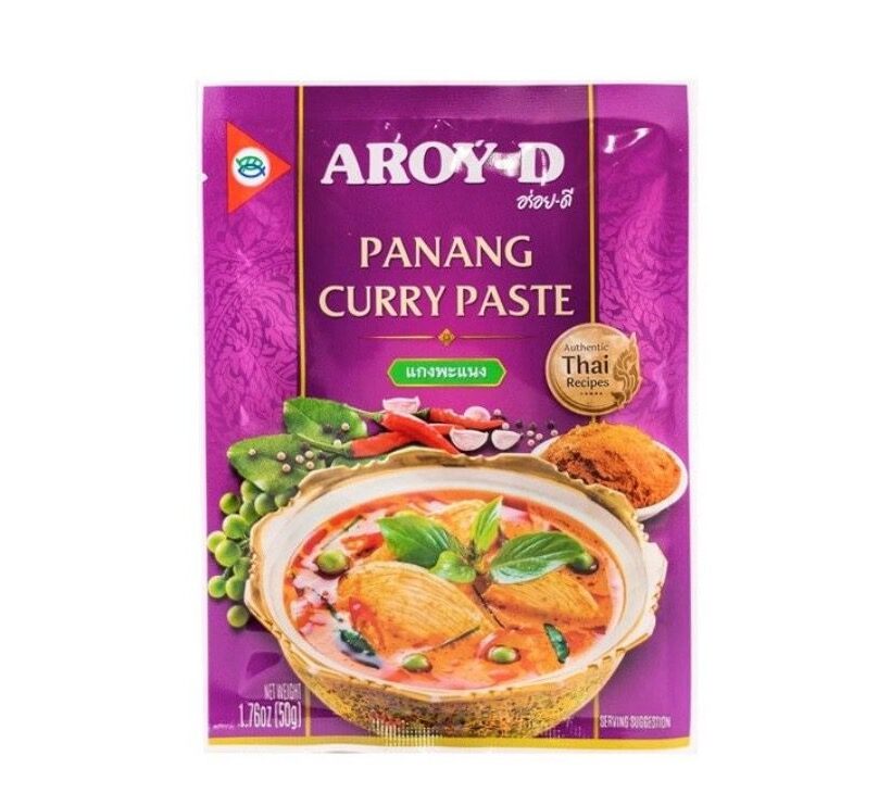 Asiatische Lebensmittel Online-Shop, Panang Currypaste in Verpackung.