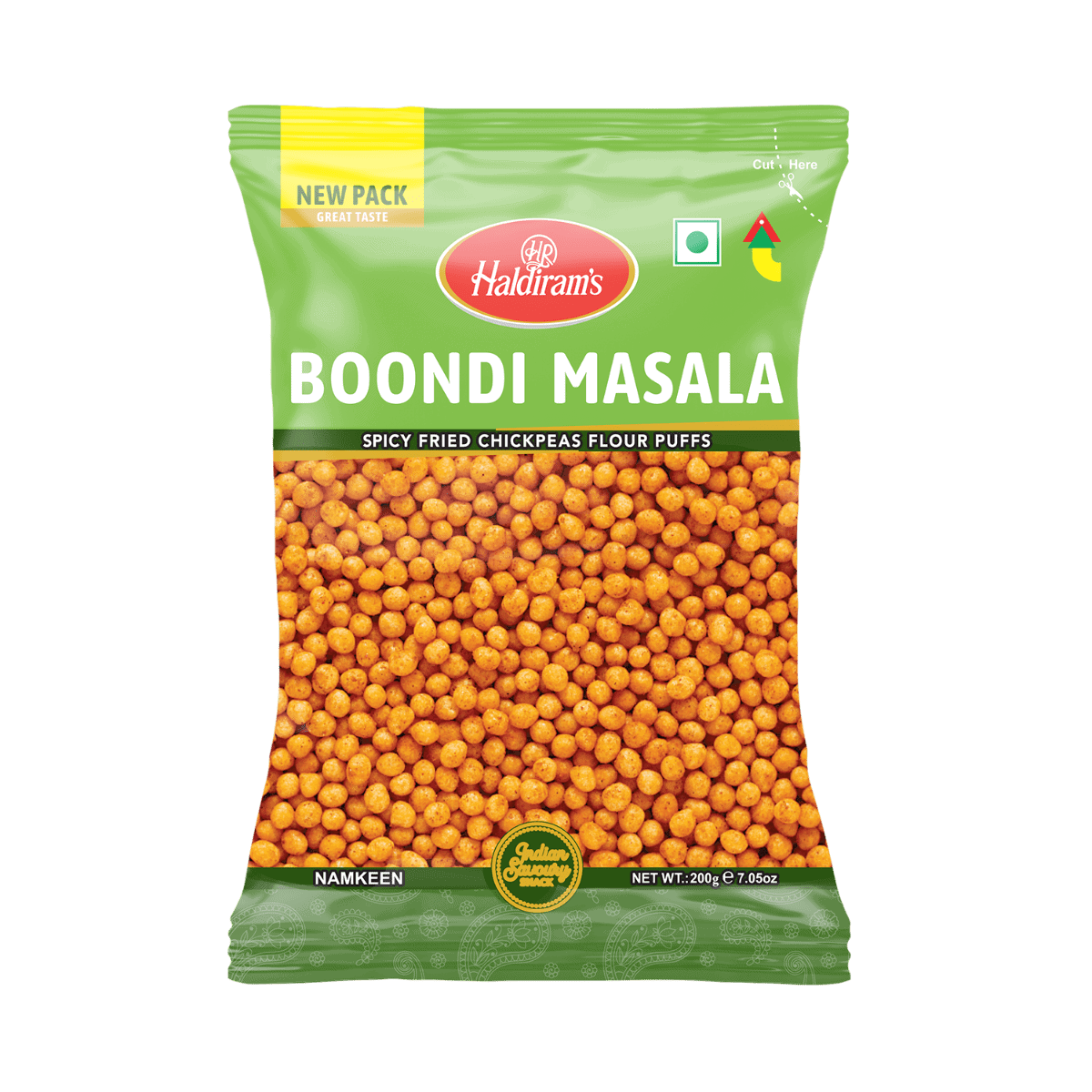 Asiatische Lebensmittel Online-Shop, Boondi Masala Gewürzpackung, Haldiram's.