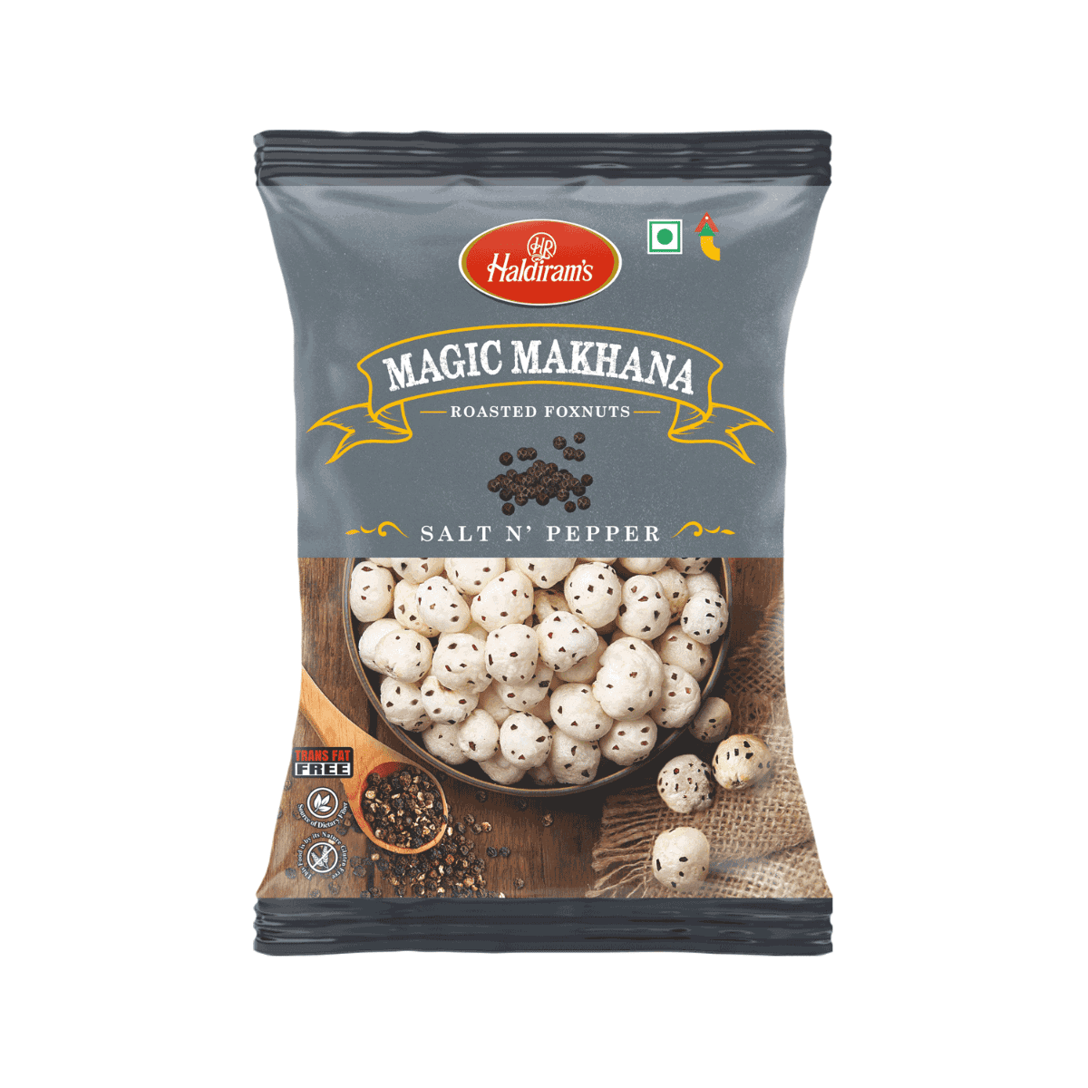 Asiatischer Lebensmittelladen - Makhana Salz & Pfe, 30g, asiatische Snacks.