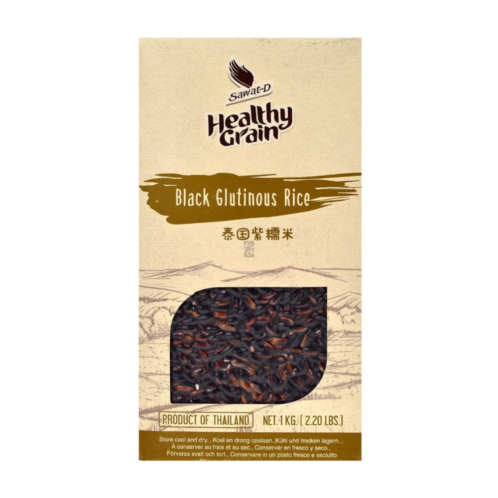 Asiatischer Klebreis im Online-Shop, 1 kg, schwarzer, glutenfreier Reis.