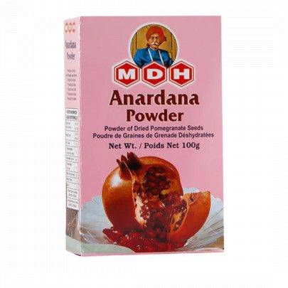 Asiatische Lebensmittel Online-Shop, Anardana Pulver in Verpackung, 100g.