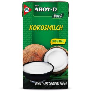 Kokosmilch in Verpackung, asiatischer Lebensmittel Online-Shop.