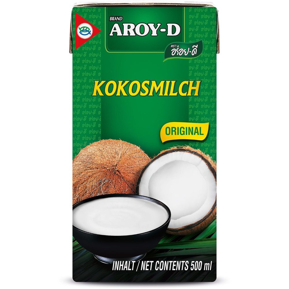 Kokosmilch in Verpackung, asiatischer Lebensmittel Online-Shop.