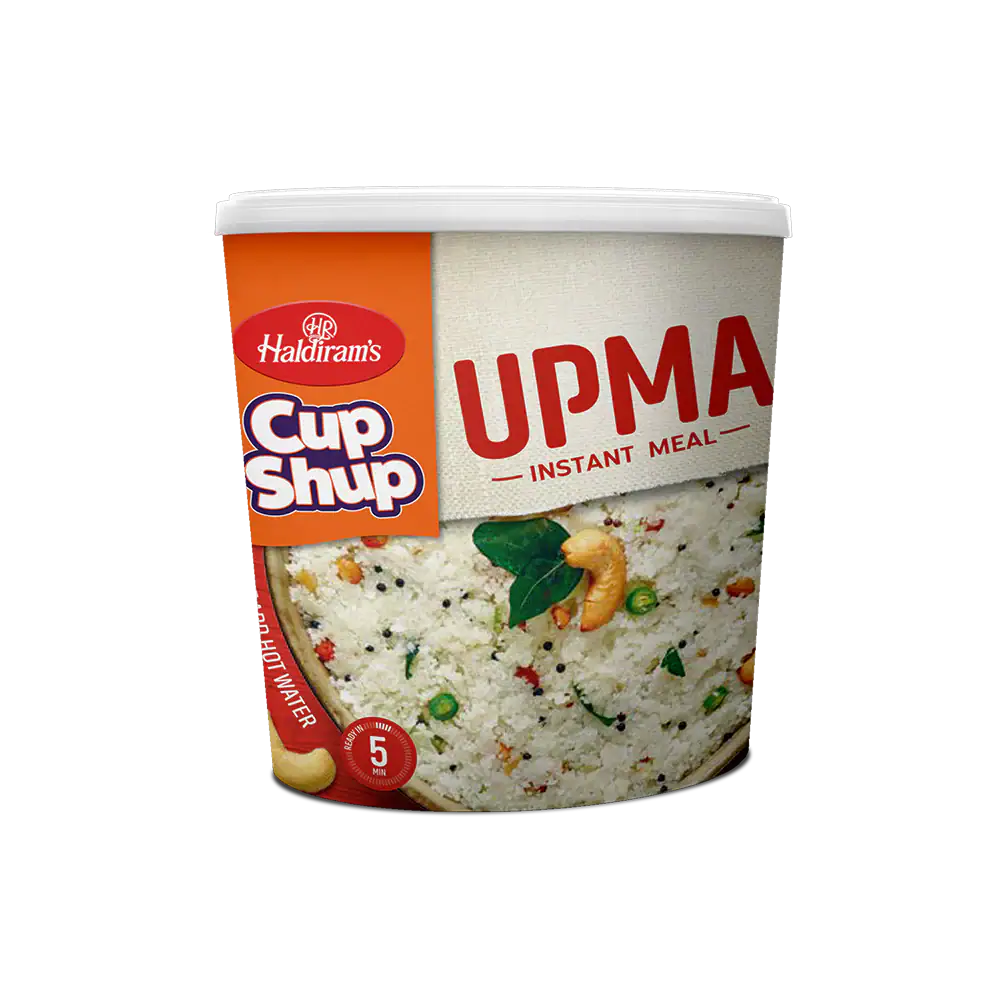 Asiatische Lebensmittel Online-Shop, Haldiram's Upma 68g, Instant Mahlzeit.