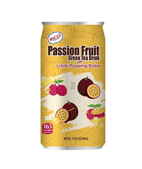 Asiatischer Lebensmittel-Getränk mit Passionsfrucht und Litschi, 340ml.