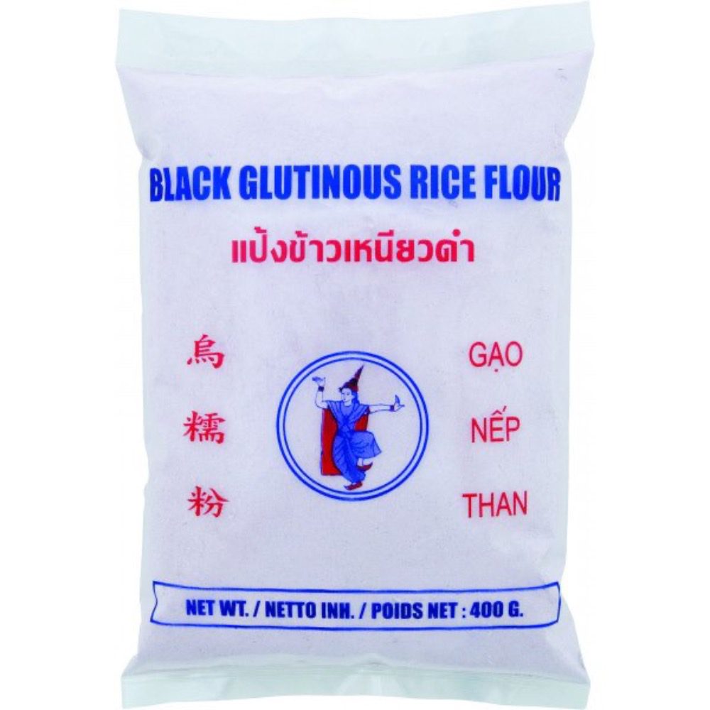 Schwarzes Klebreismehl für asiatische Gerichte, 400 g, Online-Shop.