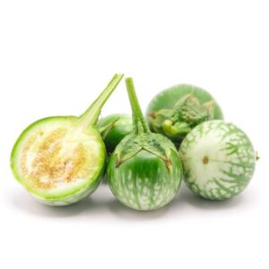 Frische asiatische Auberginen und Wassermelonen im Online-Shop.