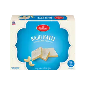 Asiatischer Kaju Katli in Verpackung, asiatische Lebensmittel Online-Shop.