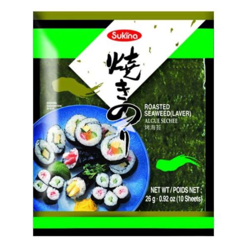 Asiatische Lebensmittel Online-Shop, Sukina gerösteter Seetang 25g, Sushi-Zutaten, Meeresalgen.