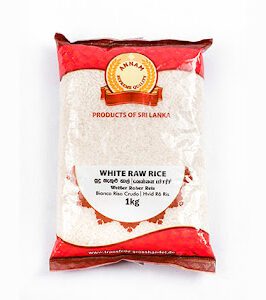 Asiatischer Lebensmittelladen, weißer roher Reis 5 kg, Sri Lanka Produkt.