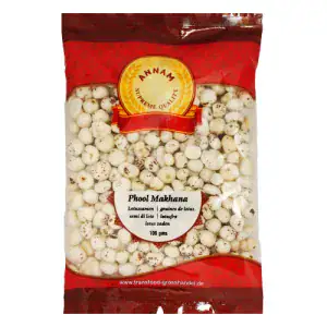Asiatische Lebensmittel Online-Shop, Phool Makhana 100g, hochwertige Lotus Seeds.