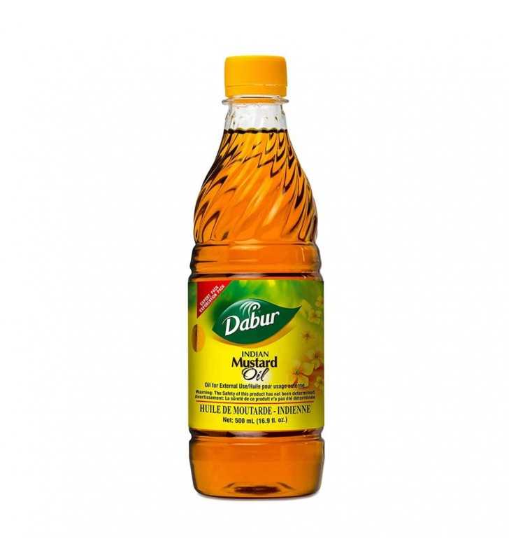 Asiatische Lebensmittel Online-Shop, DABUR Senföl 475ml, indisches Kochöl, Gewürzöl, 475ml Flasche.