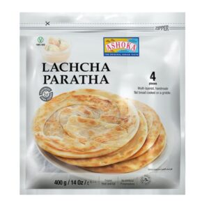 Asiatischer Lebensmittelladen - Lachha Paratha, 4 Stück, indisches Fladenbrot.